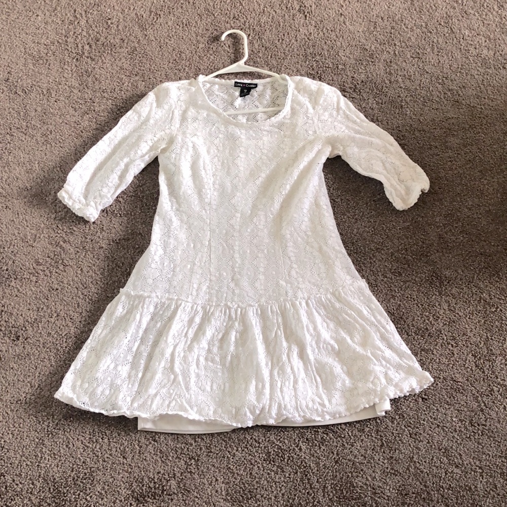 Love Chesley White Lace Mini Dress
